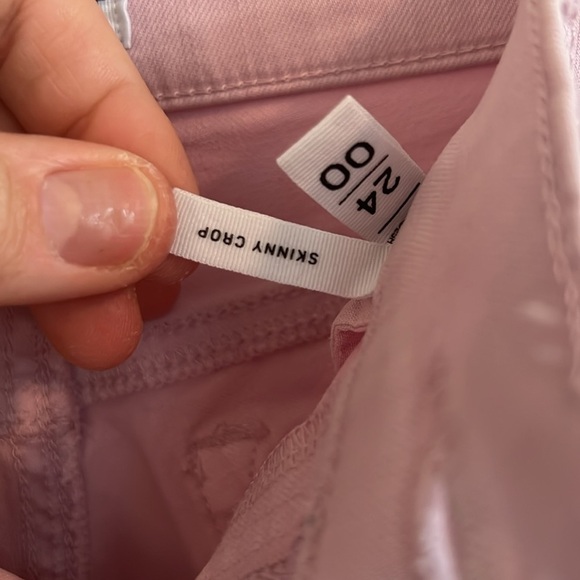 LOFT Women's Skinny Crop Little Pink Jeans 24/00 - Picture 6 of 9